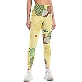 QTJY Damenmode Kunst Yoga Hosen Hohe Taille Hüftheben Cellulite Strumpfhosen Outdoor Fitness Workout Laufhose B L