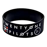 XIXI 1PC One Inch Breite Multicolor Logo Twenty One Piloten Silikon-Armband for Musik-Fans (Length : 20cm)