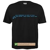C64 Startbildschirm - Herren T-Shirt für Geeks mit Spruch Motiv aus Bio-Baumwolle Kurzarm Rundhals Ausschnitt, Größe 3XL