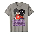 Kaffee redet nicht Kaffee jammert nicht Halloween Katze T-S