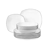 Seltmann Weiden 001.750857 Lido Black Line Tafelservice 12-teilig 10826
