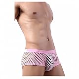 vohiko Boxershorts Herren Männer Baumwolle Unterwäsche Sexy Durchscheinende Shorts Sport Atmungsaktiv Trunks Unterhosen Basic Bequem Hüftslip Hipster Retroshorts Men Seamless H