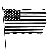 Flagge Schwarzer Amerikaner Polyester Flagge mit Ösen - Wetterfeste Fahnen für Fahnenmast Flaggen - für Haus, Hof, Veranda, Dekoration 90x150