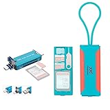 JJC Speicherkarten-Hülle mit USB 3.0 Multifunktions-Kartenleser, schlank, tragbar, Reisehalter, Aufbewahrung für 1 SD + 2 TF + 1 Nano-SIM-Karte (Blau & Pink)