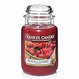 Yankee Candle Duftkerze im Glas (groß) | Black Cherry | Brenndauer bis zu 150 S
