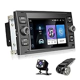 NHOPEEW Android 8.1 Autoradio für Ford Focus/Focus2 (2005-2007) Mondeo (2003-2007) 7' 2 Din Auto Radio mit Mirrorlink GPS-Navigation WiFi Dual USB DAB+ DVR-Recorder für Ford C-Max 2007-2009