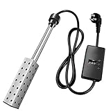 CCHM 3500W Tauchsieder Mit Edelstahl-Schutz Und Zeitschaltautomatik Sicherer Zum Erhitzen Von Wasser in Großen Behältern Wie Eimern Perfekt Für Zuhause, Camping Und Aufblasbaren Poolheizung .3500W