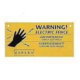 A/X 13cmx6.6cm für Zareba Elektrozaun Warnschild Persönlichkeit Autoaufkleb