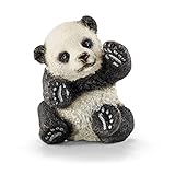 Schleich 14734 - Panda Junges, spielend, Tier Spielfigur, schwarz/weiß