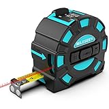 Massband Laser Entfernungsmesser 2 in 1, RockSeed 40m Maßband Laser Messgerät & 5m Massband USB Aufladen mit HD LCD Anzeige Pythagoras, Entfernung, Fläche, Volumen,M