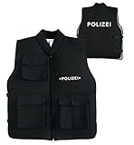 KarnevalsTeufel Kinderkostüm Polizeieinsatzweste Spielweste Polizei Polizist Police Carabinieri Gendarmerie Gr 128 - 152 (152)