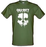 Call of Duty Ghosts Gamer PS4 Xbox T-Shirt für Kinder, 100 % Baumwolle, Alter von 5–15 Jahren Gr. 7-8 Jahre, military g