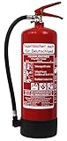 NEU 6 kg ABC Pulver Feuerlöscher DIN EN 3 GS + Standfuß + Wandhalter + Manometer 43 A, 233 B, C = 12 LE Pulverlö