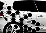 HR-WERBEDESIGN Hexagon Pixel Cyber Camouflage XXL Set Auto Aufkleber Sticker Tuning Wandtattoox