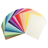 100 Transparentpapiere, DIN A4, 20 Farben, 130 g/m² | buntes Papier zum Basteln, Scrapbooking, Kartengestaltung, DIY