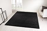 Taracarpet Shaggy Hochflor Langflor Teppich Trend schwarz 200x290