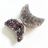 JLZK Dekorative Natürlicher Amethyst Cluster Mond Lila Kristall Heilstein Premium Familie Sammlung Geschenk Kristall (Color : 1pcs, Size : 40-50mm)
