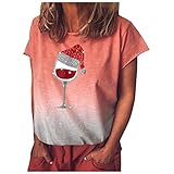 HHOP Weihnachten sexy blusen Damen Longpullover für Damen lässig Sommerbluse Langarm Damen Pullover Hoodys Frauen Oberteil Damen Damen Pullover lang Bluse grün Damen Frauen b