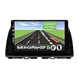 YUNTX Android 10 Autoradio für Mazda CX-5 (2012-2016)-4G+64G-[Eingebautes CarPlay/Android Auto/DSP/GPS] -Kostenlose 4-LED Kamera&MIC-Unterstützung DAB/Lenkradkontrolle/MirrorLink/360 Camera/DAB