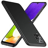 TesRank Samsung Galaxy A22 4G & M22 4G Hülle, Matte Oberfläche Soft Hüllen [Ultra Dünn] [Kratzfest] TPU Schutzhülle Case Weiche Handyhülle für Samsung Galaxy A22 4G & M22 4G 6.4 Zoll-Schw