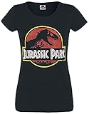 Jurassic Park Logo Frauen T-Shirt schwarz XXL 100% Baumwolle Fan-Merch, F