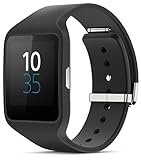 Sony Mobile SWR50 SmartWatch 3 Fitness- und Aktivitätstracker Armband Kompatibel mit Android 4.3+ Smartphones - Schw