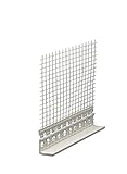 25 Stab PVC Abschlussprofil 15 mm 200 cm = 50 m Fassade WDVS Kantenprofil mit Gewebe Abschluss Putzp
