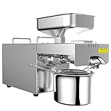 TreeSouth Automatische Ölpresse Heiß-/kaltöl-extraktionsmaschine Kleine Edelstahl-ölpresse, EIN-knopf-Start, Geeignet Für Haushalt/gewerbe/ölmü