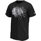 Fanatics NHL Shatter T-Shirt Chicago Blackhawks Black/Silver (L)