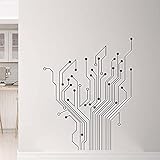 Design Computer Handy Chip Integrierter Schaltkreis Baum Muster Wissenschaft Vinyl Wandaufkleber Aufkleber Schlafzimmer Wohnzimmer Büro Studio Wohnkultur Wandb