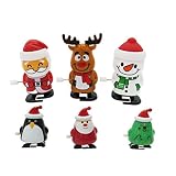 TOYANDONA 6 Stück Weihnachten Aufziehspielzeug Verschiedene Uhrwerk Spielzeug für Weihnachtsfeier Begünstigt Goody Bag Fü