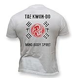Dirty Ray Kampfsport MMA Tae Kwon Do Mind Body Spirit Herren Kurzarm T-Shirt K39 (S)