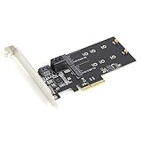 OVBBESS SATA3.0 2 M.2 B-SchlüSseladapter-Erweiterungsmodul PCI-E 4X auf 3-Port SATA3.0-Erweiterungskarte + 2-Port M.2-Zusatzk