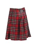 Scottish Skirt Kilt Gothic Punk Kilt Scottish Tartan Red Plaid Plissee Taillenrock Mit Kunstleder Schnalle Man Scotland Hose S R