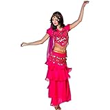 Kostüm Bauchtänzerin pink Einhgr. Fasching Orient Bollywood M