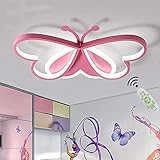 Kinderzimmer Lampen Decke Lampe Möbel Jungen Mädchen Deckenlampe Deko Wohnzimmer Schlafzimmer Schmetterling Herz Design LED Deckenleuchte Dimmbar Für Esszimmer Leuchte Balkon Cartoon Kinderlamp
