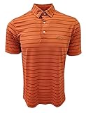 Greg Norman Herren Poloshirt, gestreift, Polyester - Orange - 3X-Groß