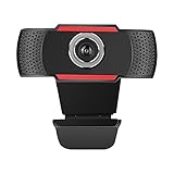 GQFDBS Full HD 720P Web Cam Desktop-PC-Videoanruf-Webcam-Kamera mit Mikrofon, USB Plug-and-Play, Geeignet für Online-Unterricht, Videoanruf, Newwork-Anruf, Porträtsammlung (Schwarz)
