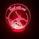 3D-Illusionslampe, Fernbedienung, Nachtlicht, 3D-Lampe, Sport, Surfen, helle Basis, Farbwechsel, für Innendekoration, personalisierte USB-LED-N