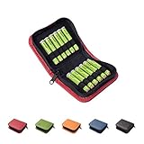 Homöopathische Taschenapotheke, Globuli-Tasche zum Buch Quickfinder Homöopathie für Kinder (GU) von Dr. Markus Wiesenauer, gefüllt mit 12 Globuli-Röhrchen (Glas), aus echtem Leder (kirsch-rot)