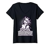 Damen Tätowiertes Miststück T-Shirt mit V