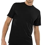 Schiesser 2 Stück American T-Shirt Rundhals Herren T-Shirt - Schwarz: Größe: L (Gr.6)