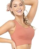 OUDOTA Sport BH Starker Halt Große Brüste Sport Oberteil Elastizität Yoga BH Frauen mit Polstern Sport Bra Yoga Top für Yoga Fitness Sport Bustier Damen Rücken Bügelloser BH Ohne Bügel Orange M