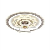 YLJYJ Moderne LED Deckenleuchte mit Ventilator Dimmbare Deckenventilatoren Ventilator Deckenleuchte Ventilator Beleuchtung Decorati Deck