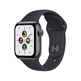 Apple Watch SE (GPS + Cellular, 40mm) - Aluminiumgehäuse Space Grau, Sportarmband Mitternacht - Reg