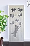 ABC Home Living Bambusvorhang Raumteiler Türvorhang Insektenschutz, Bamboo, Spielende Katze, ca. 90 x 200