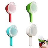 Lrxinki Clips Für Tüten 4 Teilig, Kunststoff Verschlussclips Für Beutel, Verschlussklammern Lebensmittel Verschluss Clips Verschlussklammer Für Die Aufbewahrung Von Lebensmitteln Snacks (A)