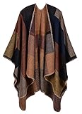 MISS MOLY Poncho Damen Cape Strick Schal Cardig