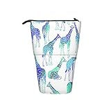 Süßes Federmäppchen,Freiheitsstatue New York City Schwarzweiß Hi Contrast Nyc Stad,Teleskop-Federmäppchen Stand-Up-Stift-Tasche,Reißverschluss Portable Box Kosmetiktasche Make-up-Tasche für F
