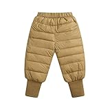 AGOUWUCHE Kinder Thermohose Jungen Mädchen Outdoor Winterhose Leichte Daunenhose Baby Dicke Warm Schneehose mit elastischem Bund Gepolsterte Skihosen Kleinkind warme Ski H